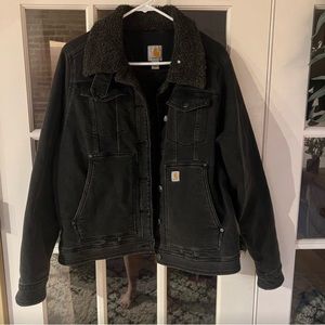 Carhartt Fleece Denim Jacket size XL